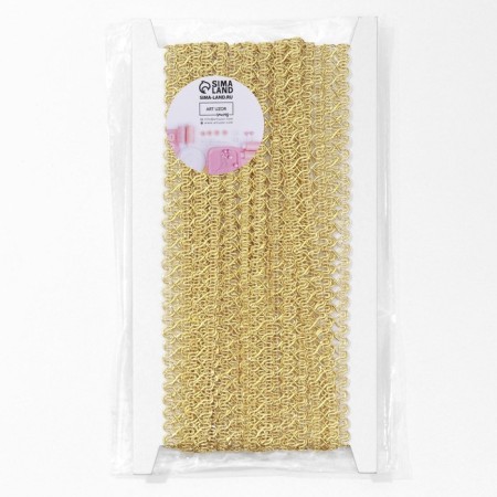 Decorative braid “Sanding clock”, 14 mm, 10 ± 1 m, gold color-2