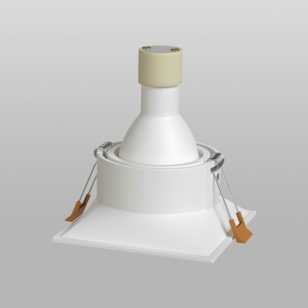 Builtrous lamp Elektrostandard, Punto, 90x90x43 mm, GU10, white color-2