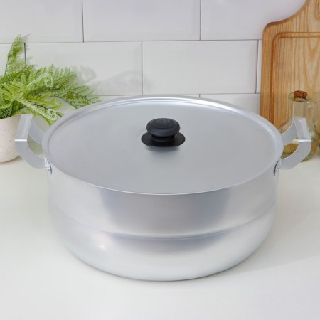 Aluminum pan, 13 l, metal cover-5
