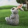 Garden figure "Rabbit with carrots" 26cm
