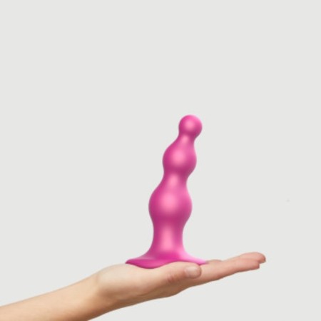 Phallomitator Strap-on-Me Dildo Plug Beads Framboise Metalic S, 14 cm