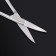 Manicure scissors "Premium", bent, narrow, 9.5 cm, on the blist, silver color