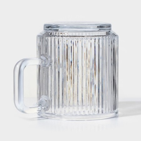 Glass Magistro Glass "Faces", 350 ml, 8.5 × 9.5 cm-3
