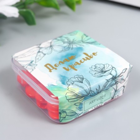 Buttons plastic on the midnight "Kruglyash coral" 1.3x1.3 cm set 50 pcs 2x5x5.5 cm-3