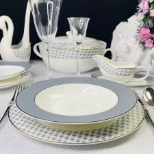 A set of deep plates Lenardi Earl Grey, D = 23 cm, 6 pcs