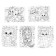 Set for creativity. Coloring mug with postcards "Kittens with gifts"