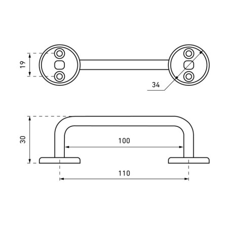 Kirov handle "Kirov" Secret RS-100, color zinc-1