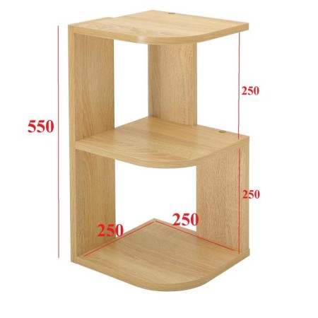 The shelf is the angular desktop and hinged Leo No. 3, 250x250x660, the oak of Sonoma-1
