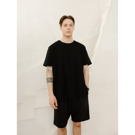 Male T-shirt, size 64-66, black color-2