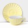 Service Porcelain Tea Daulay "Vivien", 12 objects: 6 cups 200 ml, 6 saucer d = 15 cm, yellow color
