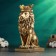 Figure "Leo with the crown" 36x22x16cm, bronze with gilding
