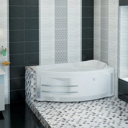 Bath screen Vannesa 2-51-0-2-0-223 "Sofia", fastening, short, right-1