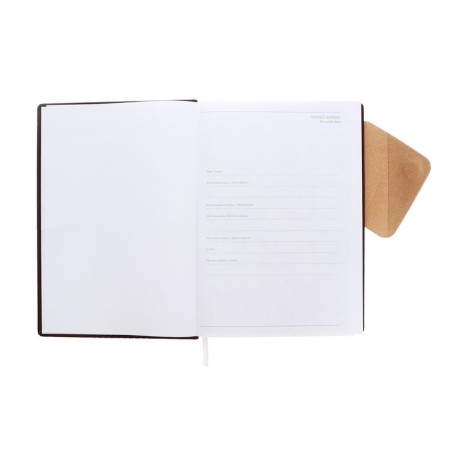 Diary 205x150 mm 168 sheets, leatherette, unit 70 g/m2, liesse, magnetic refuge, brown-3