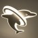 LUSTRAL STDD "Dolphin LED 140W 3000-6000K Dimmer White 60x60x9 cm Bayerlux