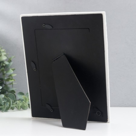 Polystone photo frame 10x15 cm "Tropical leaves" white 16.2x21 cm-2