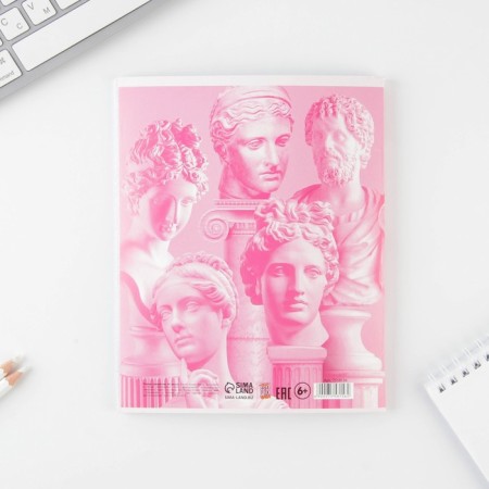 An objective note 48 sheets, A5, pink series, from reference. mat. "September 1: History", cover coated cardboard 230 gr., Inner block in a cage 80 gr., White is 96%-2