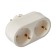 Double Electric Rexant, 16 A, with grounding, White, 11-1075