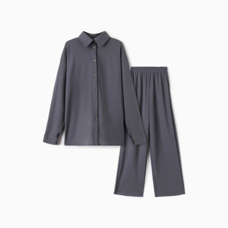 Female set (shirt, trousers) minku: Home Collection Graphite Color, Rr. 54