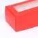 Folding box with a window for roll, red, 26 x 10 x 8 cm