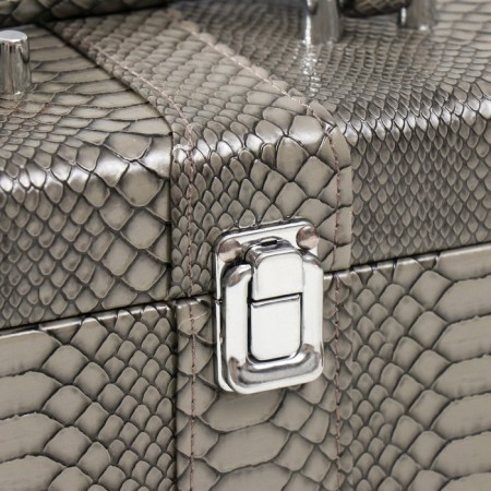 Casket wood, leatherette under the bottle "Gray snake" 5 items 35.5x15x11.5 cm-1