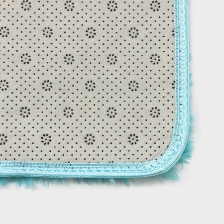 Fluffing shaft rug, 40 × 60 cm, blue color-4