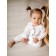 Kombinazon on buttons for children's fashion, height 74 cm, milk color