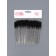 Brushes for eyebrows and eyelashes, silicone, set - 50 pcs, 10.5 cm, black/transparent color