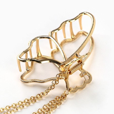 Hair crab with a chain Believ in Love, 14 x 6 x 3 cm-4