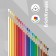 Pencils 24 colors Erichkrause hexagonal plastic with euro suspension