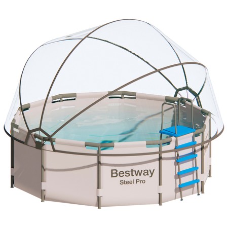 Dome-put on the pool d = 305 cm, h = 150 cm, color gray color-2