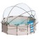 Dome-put on the pool d = 305 cm, h = 150 cm, color gray color
