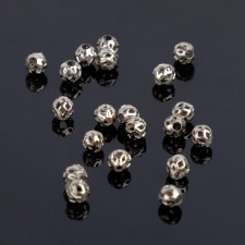 Crimp (clamping bead) SM-393 (set 20 pcs.), 4 mm, silver color