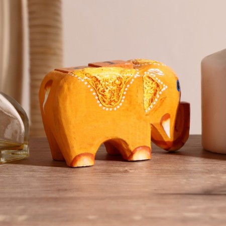Wooden calendar with Elephant cubes 11x4.5x6.6 cm mix-1
