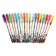 A set of gel pens, 18 colors, metallic, a body with a pattern, in a blister on a button