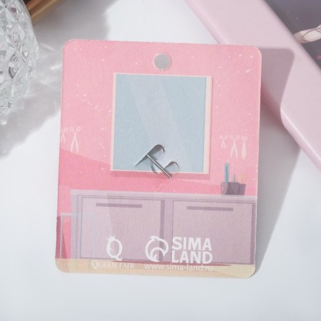 Brooch "Scissors" precious, white color in silver-3