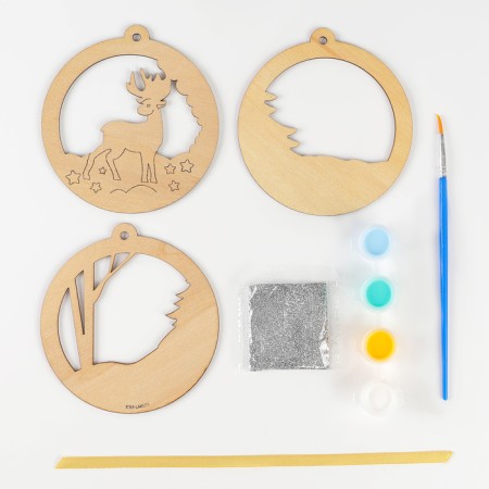 DIY Christmas tree pendant with your own hands for the New Year "Deer", New Year's set for creativity-2