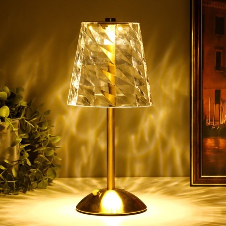 Berte table lamp LED USB AKB gold 13x13x29 cm Risalux-3