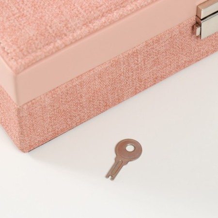 Casket to the leatherette for jewelry "Pink" combined 26.7x18.5x7.5 cm-4