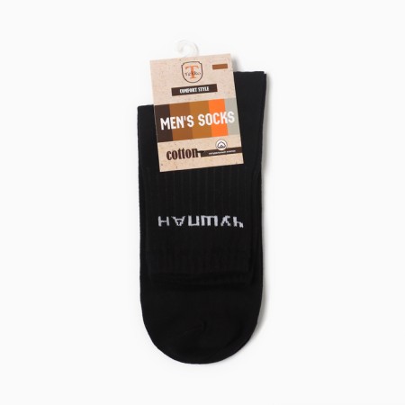 Socks male Chushpan, black color, rr 27-2