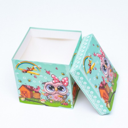 Self -assembly box "Children's" owl 15x15x15 cm-3