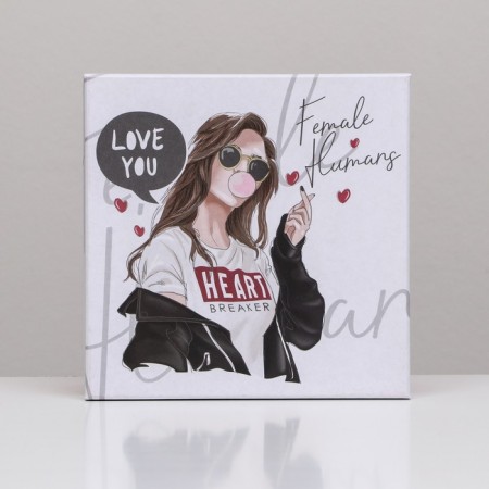 Gift box "Love You", square, 19 x 19 x 12 cm-2