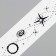 Tattoo on the body Black "Bracelet. Cosmos" 20x3 cm