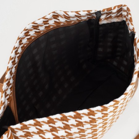 Zipper bag with lightning, beige color-2