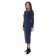 Dress with stripes, size 46, dark blue color