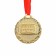 School medal for graduation "graduate", on tape, gold, metal, d = 4 cm