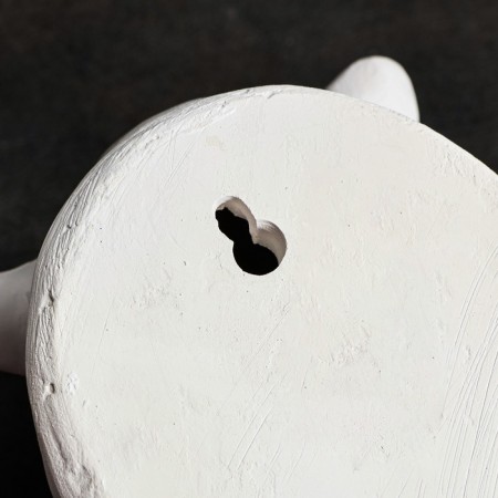 Suspended decor "rhino" 14x13cm, white-3
