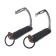 Metal stirrup with rubber inserts, chrome, set 2 pcs