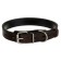 Collar of Zononic "Premium-classic" Leather double, 51-65 x 3 cm, brown