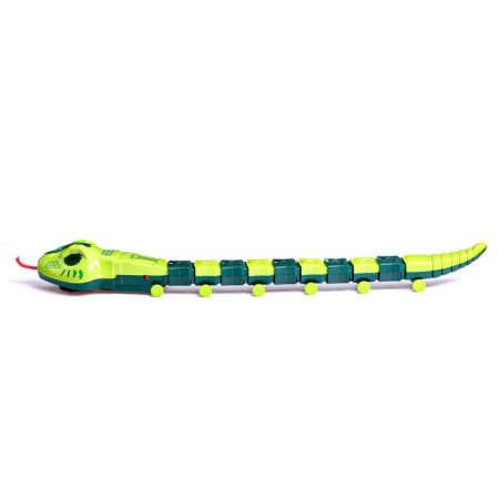 The animal "snake", light effects, works from batteries, 11 details, green color-2