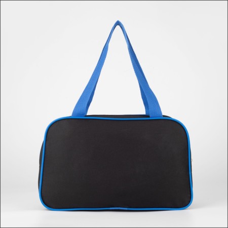 Bag for lightning shoes, textura, outer pocket, blue/black color-2